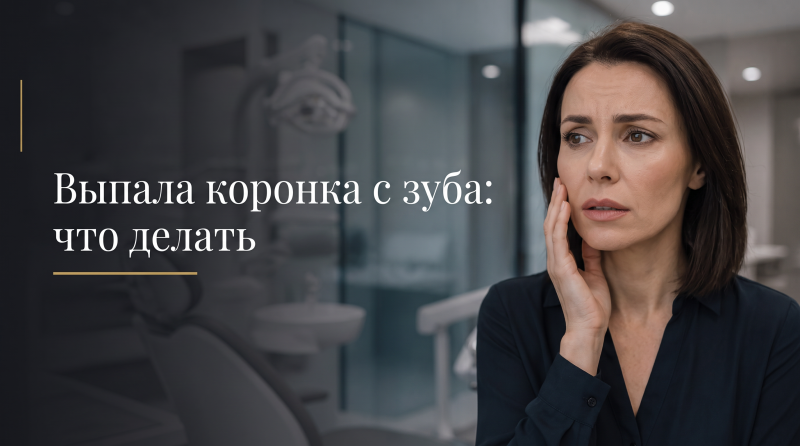 Выпала коронка с зуба: что делать
