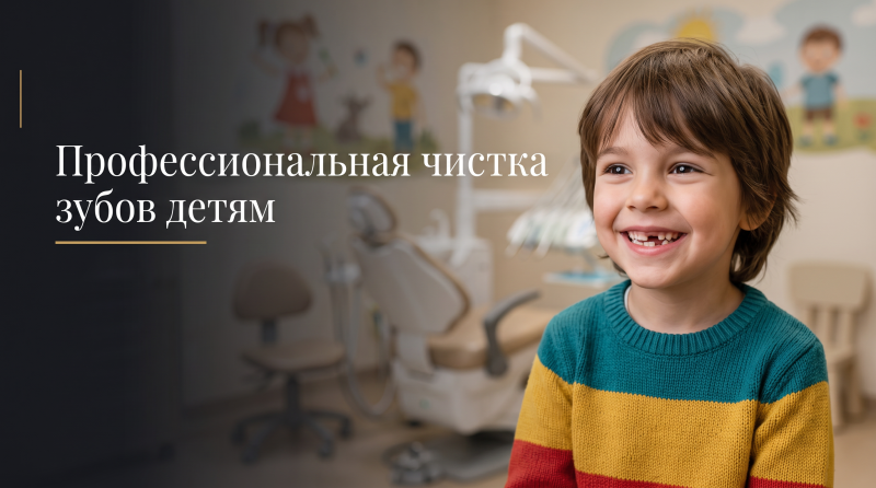 Профессиональная чистка зубов детям