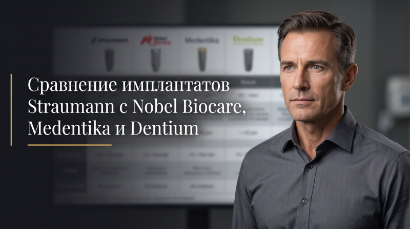 Сравнение имплантатов Straumann с Nobel Biocare, Medentika и Dentium