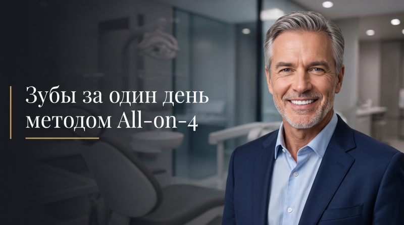 Зубы за один день методом All-on-4