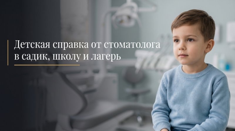 Детская справка от стоматолога в садик, школу и лагерь