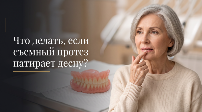 Что делать, если съемный протез натирает десну?