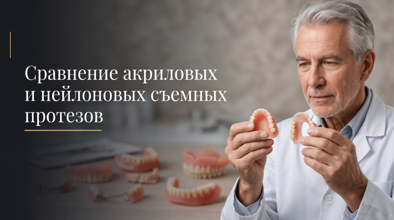 Сравнение акриловых и нейлоновых съемных протезов