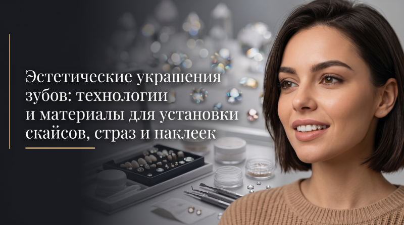 Эстетические украшения зубов: технологии и материалы для установки скайсов, страз и наклеек
