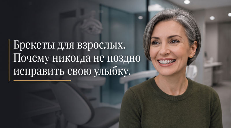 Брекеты для взрослых. Почему никогда не поздно исправить свою улыбку.